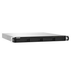 NAS qnap ts-432pxu-2g, 4 bahías SATA HDD 3,5, rack 1u, núcleo cuádruple 1.7GHz, 2gb DDR4 udimm hasta 16GB, 2 pto 2,5 gbe, 2 pto