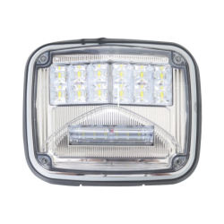 Luz de advertencia de 8 x 6", color claro, con luz de trabajo clara, ideal para ambulancias