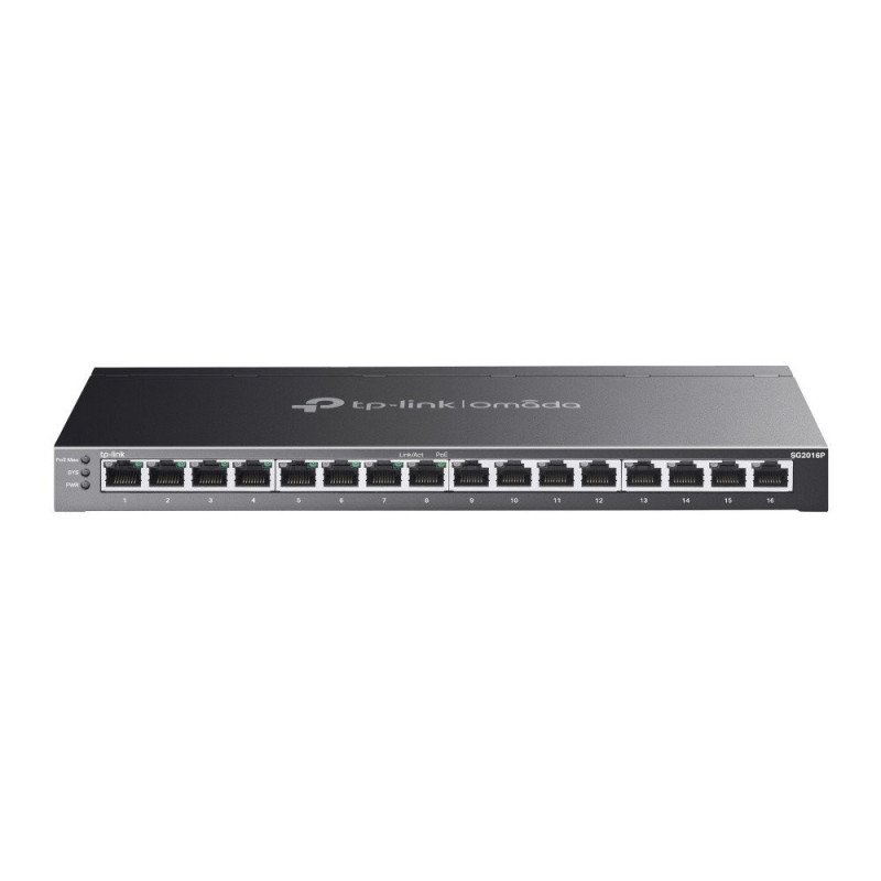 Switch TP-Link Omada SG2016P, Gestionado, L2/L2+, Gigabit Ethernet (10/100/1000), Energía sobre Ethernet (PoE), Montaje en rack