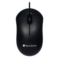 Mouse óptico alámbrico TechZone mas scroll 800 DPI USB negro