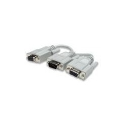 Cable monitor y HD15 x 2.ini. USB 2.0 Plata.