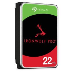 Disco duro interno Seagate ironwolf pro 22tb 3.5 escritorio SATA3 6gb/s 512Mb 7200RPM 24x7 hot-plug NAS sin límite de bahías