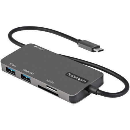 Adaptador Multipuertos USB C - USB C a HDMI de 4K - 100W de Entrega de Alimentación PD - SD - MicroSD - Hub USB 3.0 de 3 Puertos