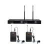 Kit de microfonía inalámbrico, 2 micrófonos de lavalier, receptor UHF,
