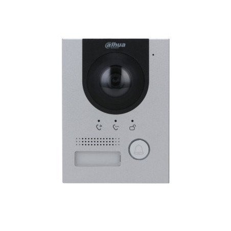 Frente de calle IP 2MP, IK 07, IP 65, Control de Cerradura, Aluminio, Compatible con App DMSS, Apertura remota, Alimentación a 1