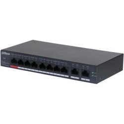 Switch Poe de 10 Puertos, 8 Puertos PoE 10, 100, 2 Puertos Uplink 10, 100, 1000, 110 Watts Totales, Administrable en la Nube por