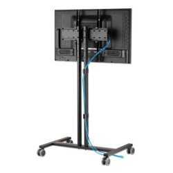 Soporte compacto para TV con ruedas Soporta un televisor de 34" a 55" de hasta 35 kg (77 lbs.), +, -10° de inclinación, diseño q