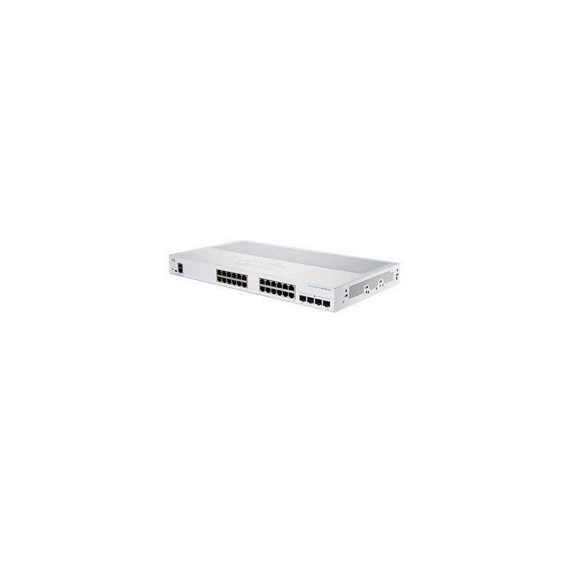 Switch CBS250 Administrable Smart, 24 puertos Gigabit Ethernet, PoE+ con 370W totales, 4 Puertos SFP (4x 1G/10G), el smartnet se