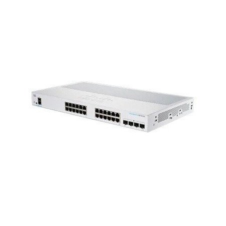 Switch CBS250 Administrable Smart, 24 puertos Gigabit Ethernet, PoE+ con 370W totales, 4 Puertos SFP (4x 1G/10G), el smartnet se