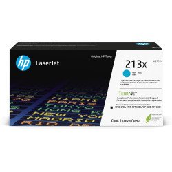 Cartucho de tóner HP 213X Láser, Azul ciánico, Original