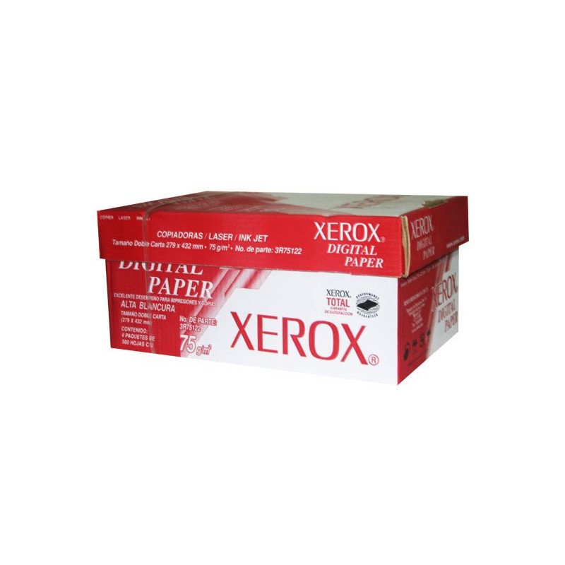 Papel Cortado Xerox Bond Digital Doble Carta 75gr Blancura 99% C/2500 Hojas