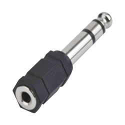 Adaptador de audio 3.5mm hembra a 6.3mm macho (audio estéreo)