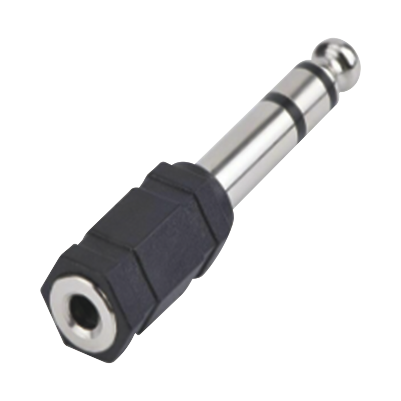 Adaptador de audio 3.5mm hembra a 6.3mm macho (audio estéreo) Adaptador de audio 3.5mm hembra a 6.3mm macho (audio estéreo)