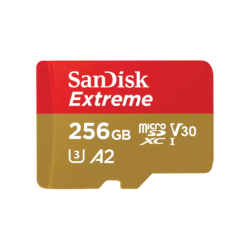 Memoria SanDisk extreme 256GB micro SDXC 190MB/s 4k clase 10 a2 v30 c, adaptador