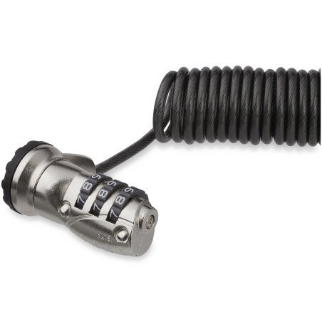 Cable de 1.8m con Candado para Laptop Auto Enrollable y Combinación