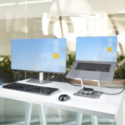 Soporte Riser Ergonómico de Computadora para Escritorio, Base Soporte Ergonómico para Laptop de Altura Ajustable, Elevador, 9.98