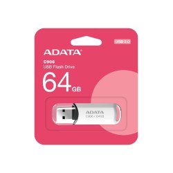 Memoria USB ADATA C906, Blanco, 64 GB