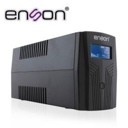 No break ups tipo torre Enson ens-ea280 800va, 480w 6 contactos con batería de respaldo línea interactiva pantalla lcd voltaje d