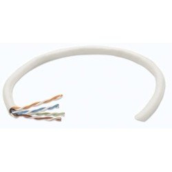 Bobina de cable RJ45 Intellinet cat 6, 100% cobre solido 23 AWG, color gris, 305 m, certificable