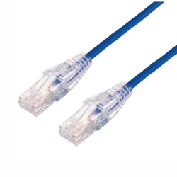 Cable de parcheo Slim UTP cat6a - 7 m azul, diámetro reducido (28 AWG)