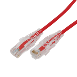 Cable de parcheo Slim UTP cat6a - 7 m rojo, diámetro reducido (28 AWG)