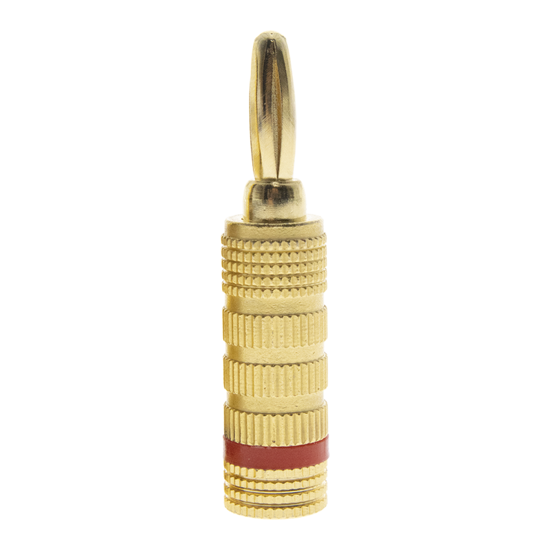 Tertullus Conectores Banana BFA De 4mm Chapados En Oro 24K: 8 Unidades Para Cables De 12 A 18 AWG Con Tubos Termorretráctiles