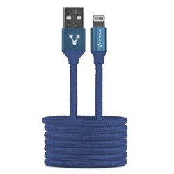 Cable Vorago CAB-119 azul, USB-Apple lightning, 1 metro, bolsa