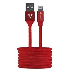Cable Vorago CAB-119 rojo, USB-Apple lightning, 1 metro, rojo, bolsa
