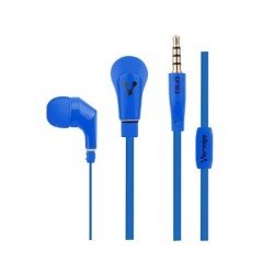 Audífonos Vorago manos libres 3.5mm 1.20 m plano azul EP-103-bl
