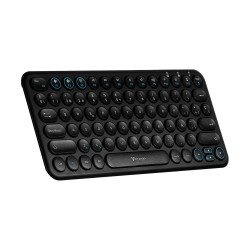 Teclado Inalámbrico Vorago MOD.KBW-400 Bluetooth de dos canales, conecta tres dispositivos diferentes al mismo tiempo, a batería