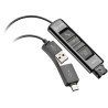 POLY Adaptador USB a QD DA85, Adaptador de interfase, 30 g, Negro