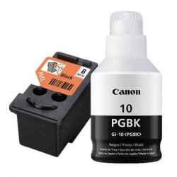 Cabezal de tinta negra + tinta negra BH-10 GI-10BK Canon compatible con la serie G5010, G6010, G7010, GM2010, GM4010