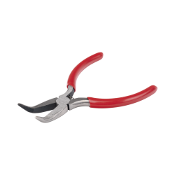 Pinza punta curveada de 5” con mango forrado plástico.