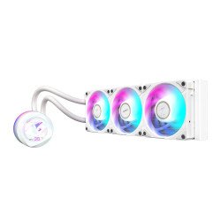 Refrigerador por líquidos todo en uno Gigabyte AORUS WATERFORCE X II 360I, 12 cm, 72 cfm, Blanco