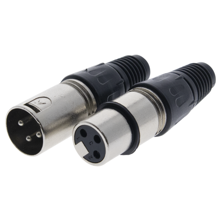 Kit conector XLR hembra + XLR macho, ideal para conexiones de micrófonos, mezcladoras, equipo de audio profesional