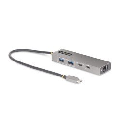 Hub USB-C de 3 Puertos, Red Ethernet de 2.5Gbps, PD 100W, USB 3.2 10Gbps, Hub 2x USB-A, 1x USB Tipo C, Soporte UASP, 4 Total USB