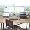 Docking Station KVM USB-C para Laptops, Replicador de Puertos USB Tipo C para 2 Monitores DisplayPort 4K 60Hz, Hub 5x USB, 2 Dis