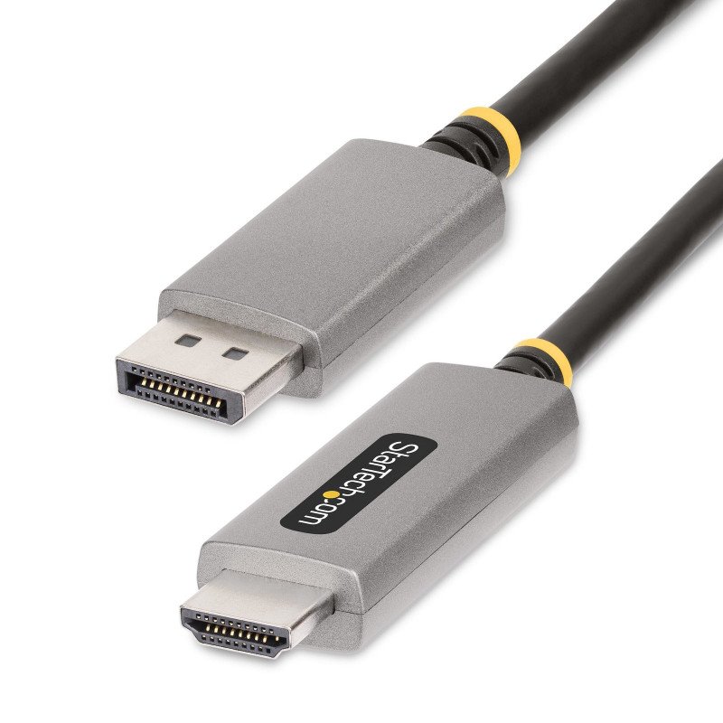 Cable Adaptador de 2m DisplayPort a HDMI, 8K 60Hz, 4K 144Hz, HDR10, Convertidor de Video Activo DP 1.4 a HDMI 2.1, Cable for Com