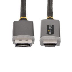 Cable Adaptador de 2m DisplayPort a HDMI, 8K 60Hz, 4K 144Hz, HDR10, Convertidor de Video Activo DP 1.4 a HDMI 2.1, Cable for Com