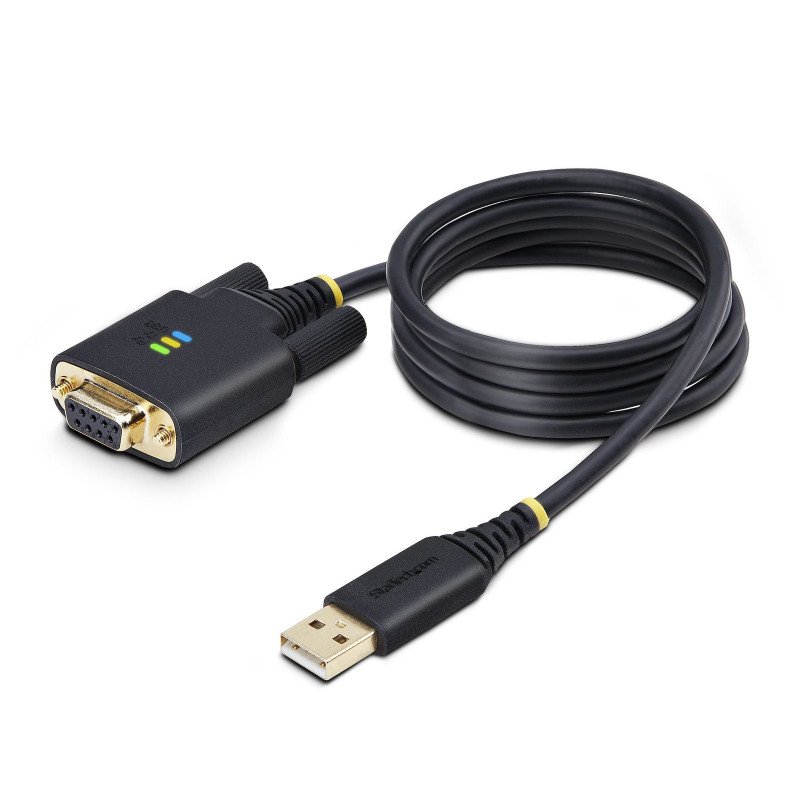 Cable Adaptador USB a Serial de Módem Nulo RS232 FTDI 1m, Retención COM, USB DB9, Tornillos Intercambiables, Cable for Computado
