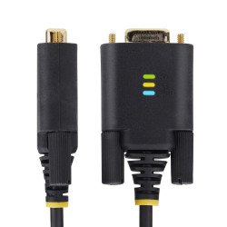 Cable Adaptador USB a Serial de Módem Nulo RS232 FTDI 1m, Retención COM, USB DB9, Tornillos Intercambiables, Cable for Computado
