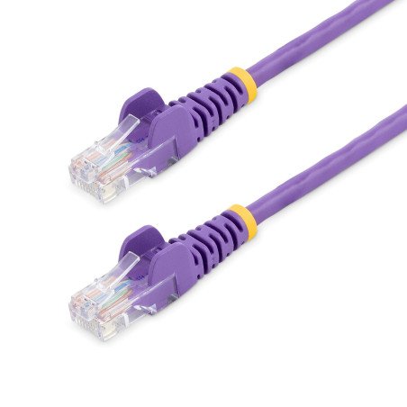 Cable de Red de 10m Púrpura Cat5e Ethernet RJ45 sin Enganches, Extremo Secundario: 1 x RJ-45 Network, Male, Cable de conexión, O