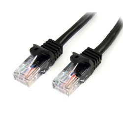 Cable de 1m Negro de Red Fast Ethernet Cat5e RJ45 sin Enganche, Cable Patch Snagless, Extremo Secundario: 1 x RJ-45 Network, Mal