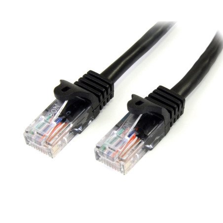 Cable de 1m Negro de Red Fast Ethernet Cat5e RJ45 sin Enganche, Cable Patch Snagless, Extremo Secundario: 1 x RJ-45 Network, Mal