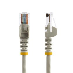 Cable de 1m Gris de Red Fast Ethernet Cat5e RJ45 sin Enganche, Cable Patch Snagless, Extremo Secundario: 1 x RJ-45 Network, Male