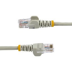 Cable de 1m Gris de Red Fast Ethernet Cat5e RJ45 sin Enganche, Cable Patch Snagless, Extremo Secundario: 1 x RJ-45 Network, Male