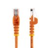 Cable de 1m Naranja de Red Fast Ethernet Cat5e RJ45 sin Enganche, Cable Patch Snagless, Extremo Secundario: 1 x RJ-45 Network, M