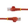 Cable de 1m Rojo de Red Fast Ethernet Cat5e RJ45 sin Enganche, Cable Patch Snagless, Extremo Secundario: 1 x RJ-45 Network, Male