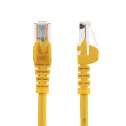 Cable de 1m Amarillo de Red Fast Ethernet Cat5e RJ45 sin Enganche, Cable Patch Snagless, Extremo Secundario: 1 x RJ-45 Network,