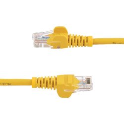 Cable de 1m Amarillo de Red Fast Ethernet Cat5e RJ45 sin Enganche, Cable Patch Snagless, Extremo Secundario: 1 x RJ-45 Network,